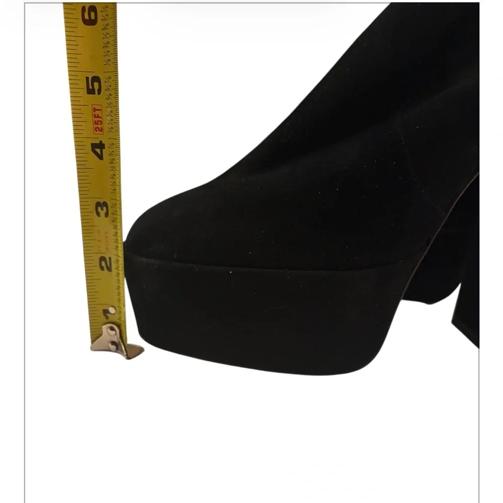 Stuart Weitzman Sky High Platform Stretch Ankle Boots Size 8 1/2